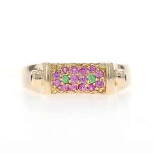Le Vian Sapphire Tsavorite Garnet Band - Yellow Gold 14k Pink 1.44ctw Ring
